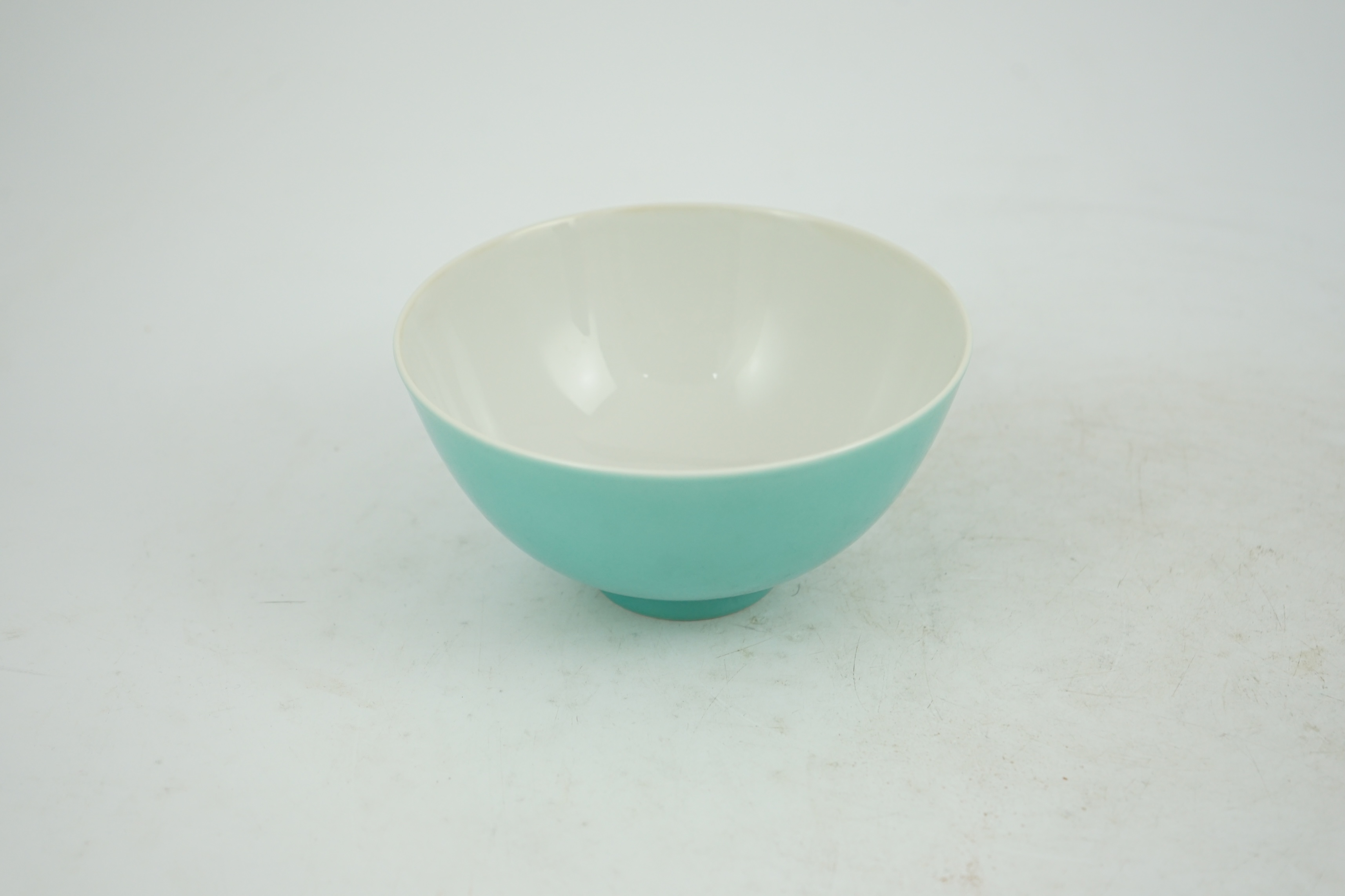 A Chinese turquoise glazed bowl, Yongzheng mark, possibly Republic period